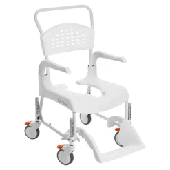Fauteuil de douche et toilettes Etac Clean - hauteur variable, blanc