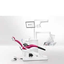 Fauteuil dentaire ambidextre avec système de sanitation à cordons pendants Intego Pro Ambi TS
