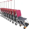 Fauteuil de transfert Manchester Encastrable - Etau de fixation pour tige porte-sérum - chassis blanc, assise grise
