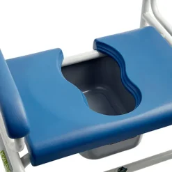 Fauteuil douche et toilettes à roulettes XXL Mobile - largeur assise 61 cm, poids limite 325 kg
