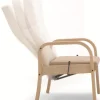 Fauteuil Edera C - dossier inclinable - accoudoirs rond bois