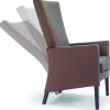 Fauteuil Iris C - dossier inclinable - accoudoirs tapissés