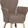 Fauteuil Mélody enveloppant - dossier fixe - accoudoirs tapissés