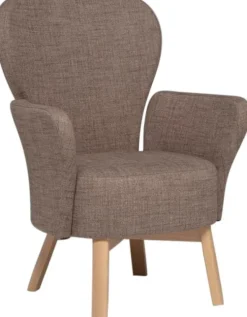 Fauteuil Mélody enveloppant - dossier fixe - accoudoirs tapissés