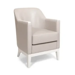 Fauteuil Nyork - tissu enduit - structure hêtre massif - assise amovible