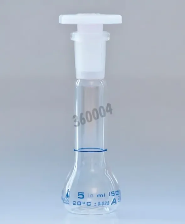 Fiole jaugée avec bouchon PTFE 1019 classe A 25 ml x 2