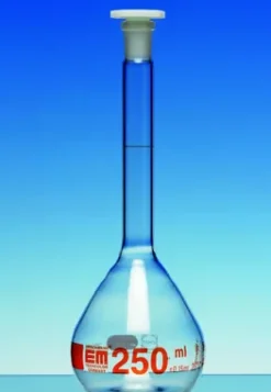 Fiole jaugée 50 ml RN 12/21 classe A verre borosilicaté clair graduation ambrée x 2