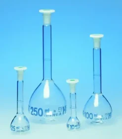Fiole jaugée ns 10 19 25 ml classe A graduée bleue usp