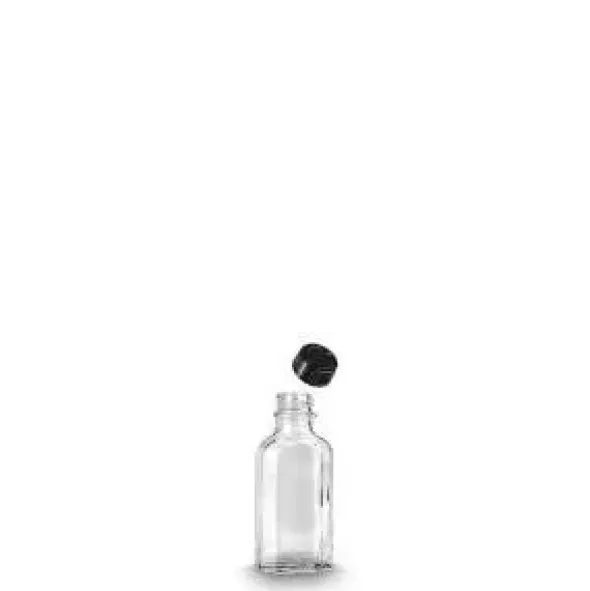 Flacon de culture fond plat 100 ml verre clair avec bouchon à vis x 60