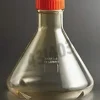 Flacon Erlenmeyer 1 l en polycarbonate PC fond à ailettes grand orifice bouchon ventilé stérile x 25