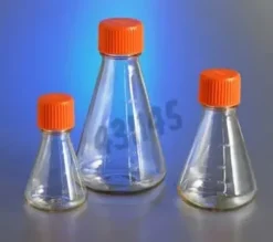 Flacon Erlenmeyer 500 ml PC grand orifice bouchonventilé stérile x 25
