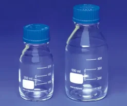 Flacon iso borosilicatesilicate cap bleu + bague 5 litres