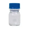 Flacon 100 ml col GL 45 verre borosilicaté 3.3 avec bouchon et bague anti goutte en PP bleu gradué x 10