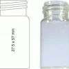Flacon 20 ml à visser N 24 27,5 mm x 57 mm ambré fond plat x 100