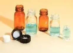 Flacon rond col étroit à vis 15 ml ø ext 26,6 mm hauteur 52,2 mm verre sodocalcique clair x 216