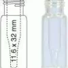 Flacon à visser N 9 11,6 mm x 32 mm transparent fond plat avec insert 0,2 ml intégré conique x 100
