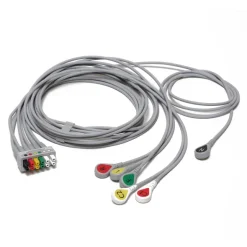 Fouet ECG 6 brins GE à pressions IEC - l. 130 cm - l'unité