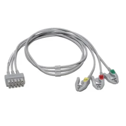 Fouet ECG GE 3 brins à pinces IEC - l. 74 cm - l'unité