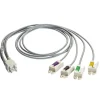 Fouet ECG GE 4 brins à pinces IEC - l. 74 cm - l'unité
