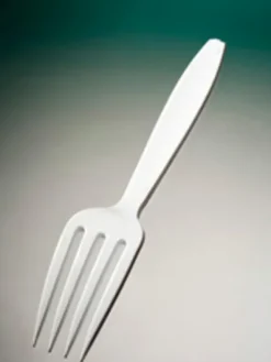 Fourchette en PS blanc longueur 155 mm emballage unitaire x 1000