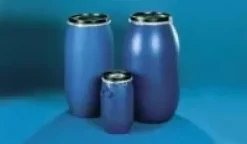 Fût à col large PEHD bleu 30 l rond avec couvercle et anneau 30 l