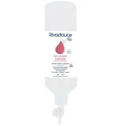 Gel lavant surgras Rivadouce bio flacon 1000ml airless - 1 carton de 12 unités