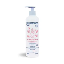 Gel lavant surgras sans parfum Rivadouce bébé BIO - 500 mL 1 carton de 15 unités