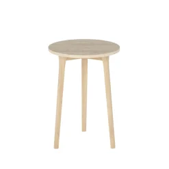 Gueridon Cedric - Ø 47 x h. 67 cm - plateau stratifié hydrofuge - 3 pieds frêne