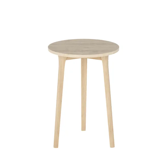Gueridon Cedric - Ø 47 x h. 67 cm - plateau stratifié hydrofuge - 3 pieds frêne