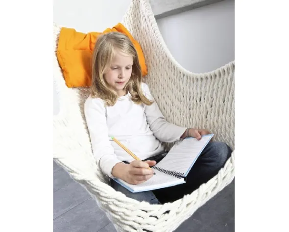 Hamac de rêve L - 100 x 90 cm - h. suspension 180 cm - charge max 150 kg - set réglable en hauteur
