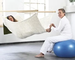 Hamac de rêve XXL - 130 x 130 cm - h. suspension 220 cm - charge max 150 kg - set réglable en hauteur