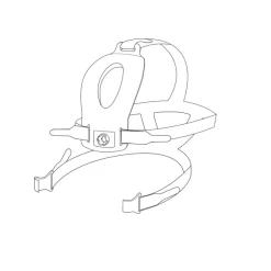 Harnais CapStrap taille L/XL pour masque naso-buccal AF541, lot de 5