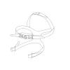 Harnais quatre points avec cale frontale, taille L/XL, pour masque naso-buccal AF541, lot de 5