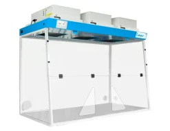 Hotte à filtration 1500 mm - 3 colonnes - NF X 15-211 - pour avec plan de travail - sans filtre