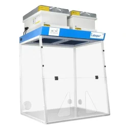 Hotte 900mm 2 colonne classe 1 2 passages main avec plan feuilleté, détecteursat amm , 4 s amm