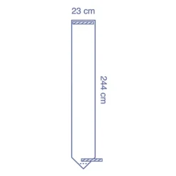 Housse de caméra 23 x 244 cm - extrémité prédécoupée détachable - 1 carton de 25 unités