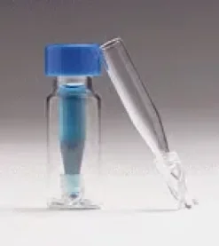 Insert en verre à fond conique 250 µl avec pied en polymère