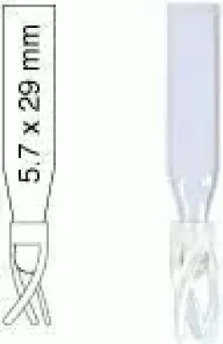 Insert 0,1 ml pour ouverture large 5,7 mm x 29 mm transparent avec ressort assemblé silanisé x 100