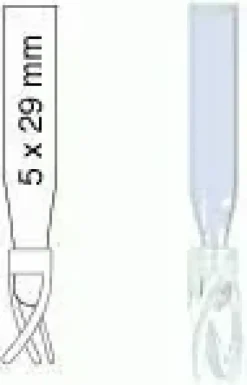 Insert 0,1 ml pour ouverture étroite 5 mm x 29 mm transparent avec ressort assemblé x 100