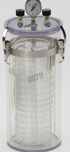 Jarre anaérobie PC 3 l 15 boîtes 60-100 mm dxh 120 x 270 mm 2 valves 1 manomètre