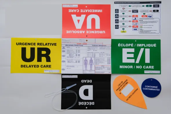 Kit de fiche de tri CSISC multivictime - sans bracelet, sans étiquette - non numéroté - lot de 50