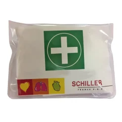 Kit de premier secours Schiller {paire de gants, feuille de bouche à bouche, rasoir, pochette, paire de