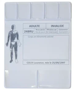 Kit supplémentaire fiche patient brûlé pour kit de formation Triasim - lot de 50