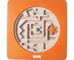 Labyrinthe tournant - 48 x 48 cm - bois - plaque d'activité