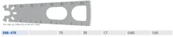 Lame de scie sagittale - DE SOUTTER Standard - 25 x 70 x 1,00 mm