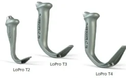 Lame pédiatrique adulte réutilisable de laryngoscope vidéo taille moyenne TITANIUM BLADE T2 Lame titanium Lame