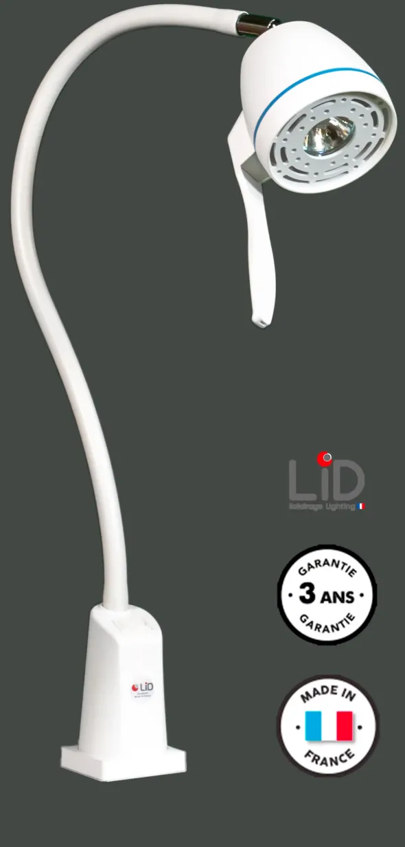 Lampe d'examen LID Diana halogène 50 W L65 cm interrupteur On/Off x 1