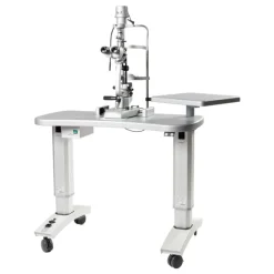 Lampe à Fente - table double vérins - support de tonomètre - support de console avec bras pivotant