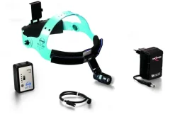 Lampe frontale à LED ATMOS HL 21 sur batterie, livrée avec chargeur et batterie