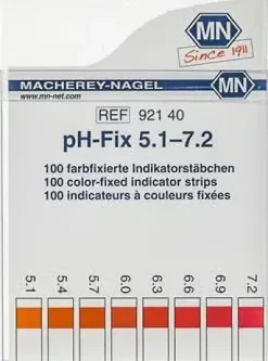 languette indicatrice pH-Fix pH 5,1-7,2, languette 6 x 85 mm x 100